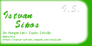 istvan sipos business card