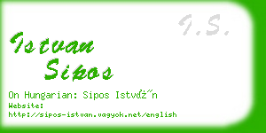 istvan sipos business card